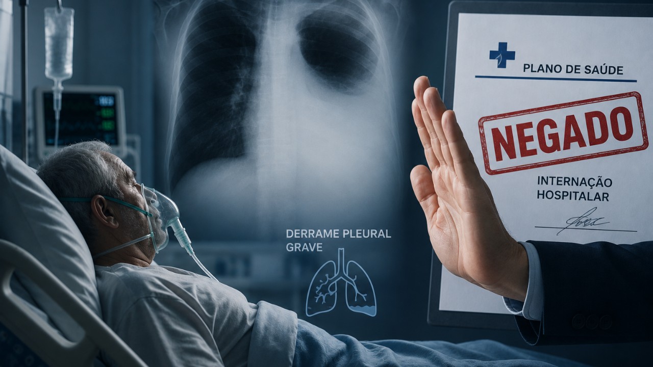 Imagem Plano nega internação de paciente com derrame pleural grave.